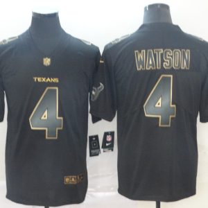 Nike Texans #4 Deshaun Watson Black Gold Vapor Untouchable Limited Men Jersey