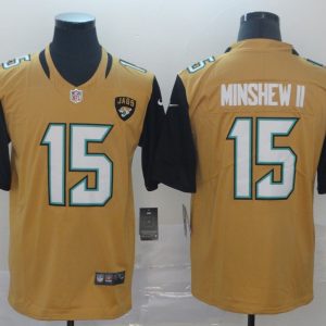 Men's Jacksonville Jaguars #15 Gardner Minshew II Yellow Inverted Legend Limtied Jersey