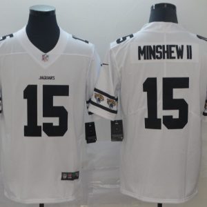 Men's Jacksonville Jaguars #15 Gardner Minshew II White 2019 Team Logo Cool Edition Stitched Jersey
