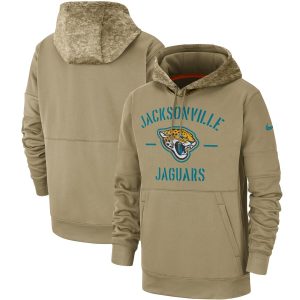 Nike Jacksonville Jaguars Khaki 2019 Salute to Service Therma Pullover Hoodie