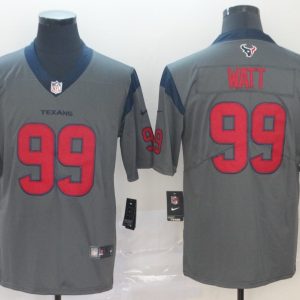 Nike Huston Texans # 99 J.J. Watt Grey Inverted Legend Men Jersey $28.88