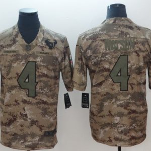2018 NFL Men's Nike Huston Texans #4 Deshaun Watson Salute To Service Jersey