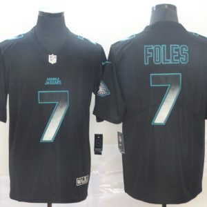 Jacksonville Jaguars #7 Nick Foles 2019 Black Smoke Fashion Limited Men Jersey