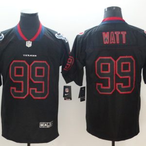 Nike 2018 Huston Texans #99 J.J. Watt Lights Out Black Color Rush Limited Jersey