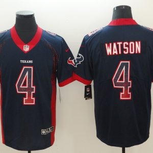 Nike 2018 Huston Texans #4 Deshaun Watson Blue Drift Fashion Color Rush Limited Jersey