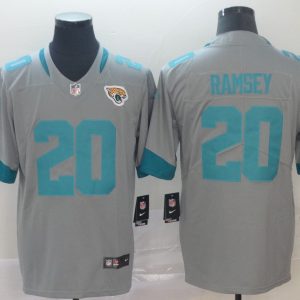 Nike Jaguars #20 Jalen Ramsey Grey Inverted Legend Men Jersey