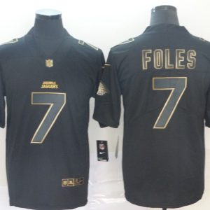 Nike Jaguars #7 Nick Foles Black Gold Vapor Untouchable Limited Men Jersey