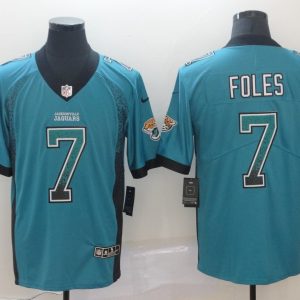 Nike 2018 Jacksonville Jaguars #7 Foles Drift Fashion Color Rush Limited Jersey