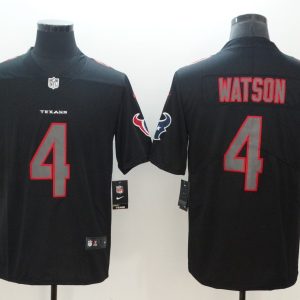 NFL 2018 Houston Texans #4 Watson Fashion Impact Black Color Rush Limited Jersey