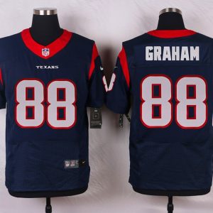 Nike Houston Texans #88 Graham Blue Elite Jersey