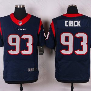 Nike Houston Texans #93 Crick Blue Elite Jersey