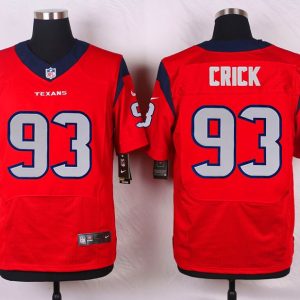 Nike Houston Texans #93 Crick Red Elite Jersey