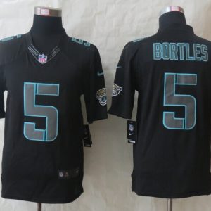 New Nike Jacksonville Jaguars 5 Bortles Impact Limited Black Jerseys