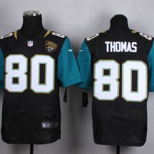 Nike Jacksonville Jaguars #80 Thomas Black Elite Jersey