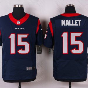 Nike Houston Texans #15 Mallet Blue Elite Jersey