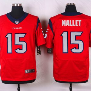 Nike Houston Texans #15 Mallet Red Elite Jersey