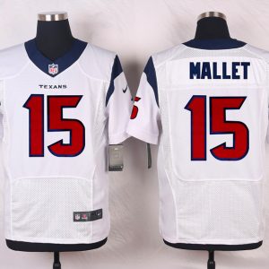 Nike Houston Texans #15 Mallet White Elite Jersey