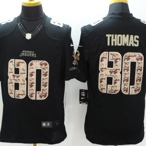 Nike Jacksonville Jaguars #80 Thomas Black Limited Salute to Service Jersey