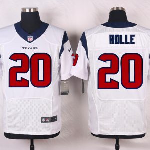Nike Houston Texans #20 Rolle White Elite Jersey