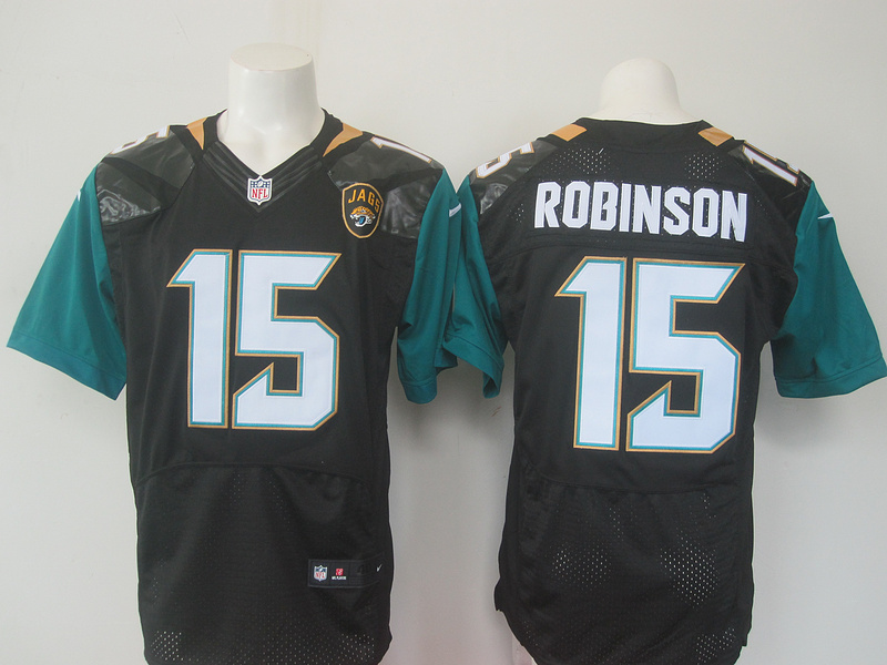 Nike Jacksonville Jaguars #15 Robinson Black Elite Jersey
