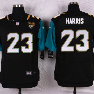 Nike Jacksonville Jaguars #23 Harris Black Elite Jersey