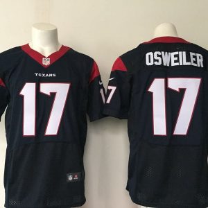 NHL Houston Texans #17 Osweiler Blue Elite Jersey