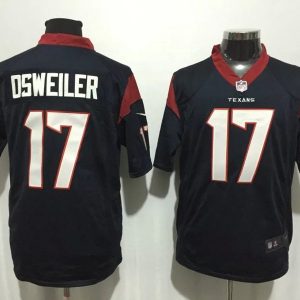 NFL Houston Texans #17 Osweiler Blue Game Jersey