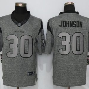 New Nike Houston Texans 30 Johnson Gray Mens Gridiron Limited Jersey