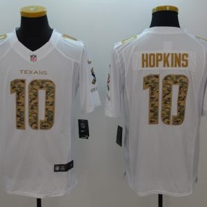NFL Houston Texans #10 Hopkins White Salute To Service Limited Jersey