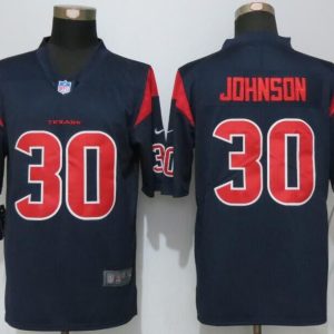 Nike Mens Houston Texans 30 Johnson Navy Blue Color Rush Limited Jersey