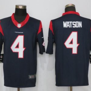 New Nike Houston Texans #4 Watson Blue Limited Jerseys