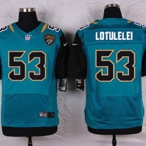 Nike Jacksonville Jaguars #53 Lotulelei Green Elite Jersey