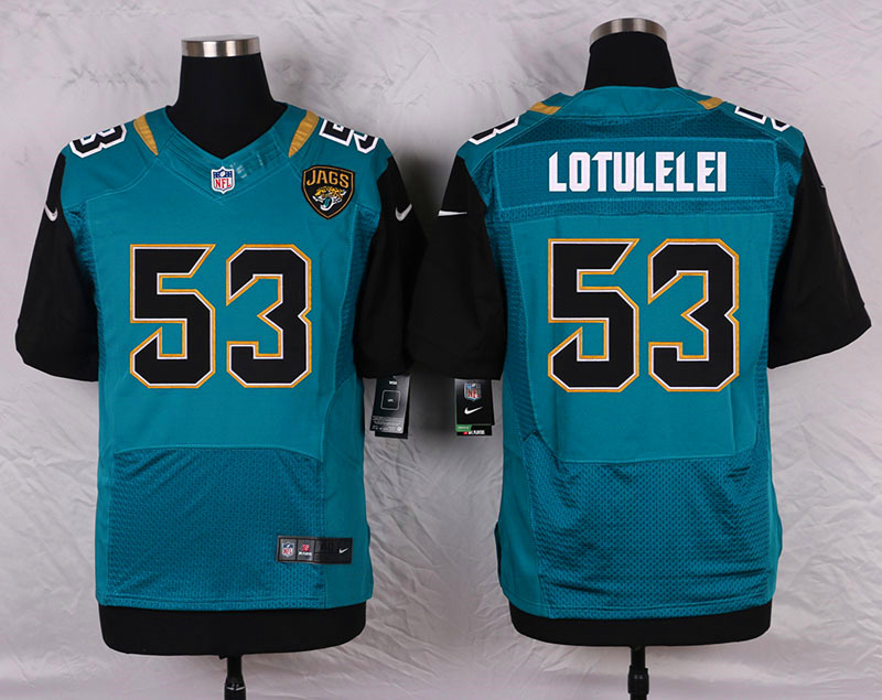 Nike Jacksonville Jaguars #53 Lotulelei Green Elite Jersey