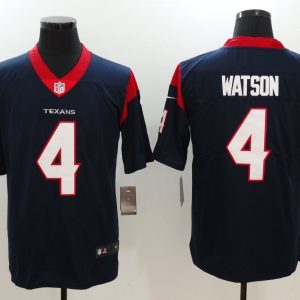 Mens NFL Houston Texans #4 Watson Blue Vapor Limited Jersey