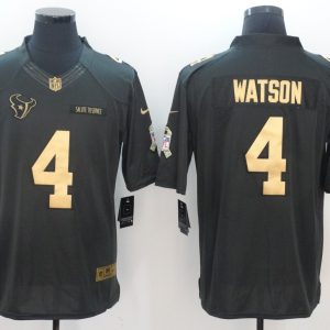 NFL Houston Texans #4 Watson Olive Salute to Service Limited Jersey