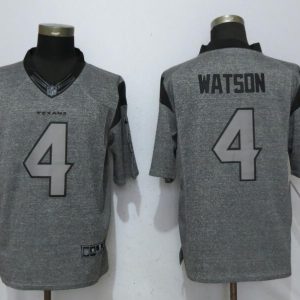 Nike Houston Texans 4 Watson Gridiron Gray Limited Jersey