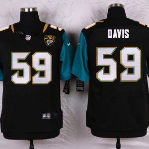 Nike Jacksonville Jaguars #59 Davis Black Elite Jersey