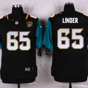 Nike Jacksonville Jaguars #65 Linder Black Elite Jersey