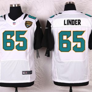 Nike Jacksonville Jaguars #65 Linder White Elite Jersey