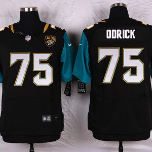 Nike Jacksonville Jaguars #75 Odrick Black Elite Jersey