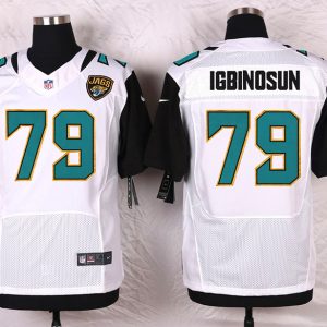 Nike Jacksonville Jaguars #79 Igbinosun White Elite Jersey