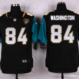 Nike Jacksonville Jaguars #84 Washington Black Elite Jersey