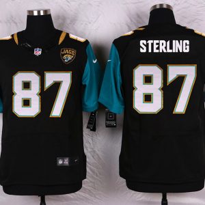 Nike Jacksonville Jaguars #87 Sterling Black Elite Jersey