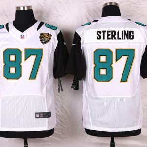 Nike Jacksonville Jaguars #87 Sterling White Elite Jersey