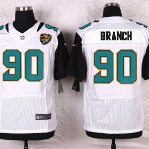 Nike Jacksonville Jaguars #90 Branch White Elite Jersey