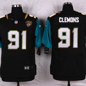 Nike Jacksonville Jaguars #91 Clemons Black Elite Jersey