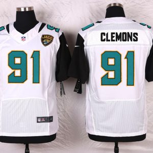 Nike Jacksonville Jaguars #91 Clemons White Elite Jersey