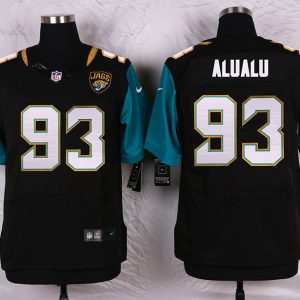 Nike Jacksonville Jaguars #93 Alualu Black Elite Jersey