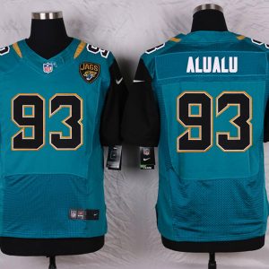 Nike Jacksonville Jaguars #93 Alualu Green Elite Jersey