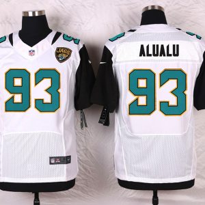 Nike Jacksonville Jaguars #93 Alualu White Elite Jersey